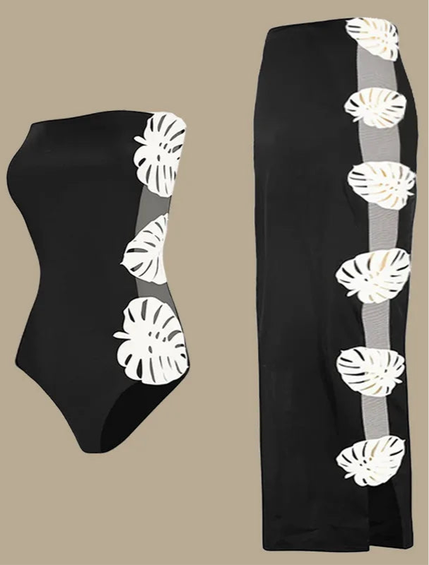 Aurella Bikini And Skirt Set